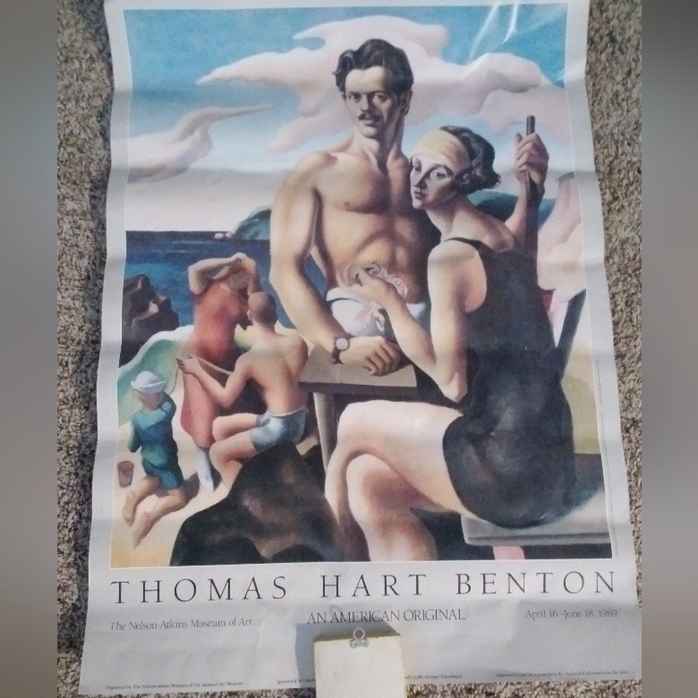 Thomas Hart Benton Art Poster 1989 Nelson Atkins Museum An American Original Dec